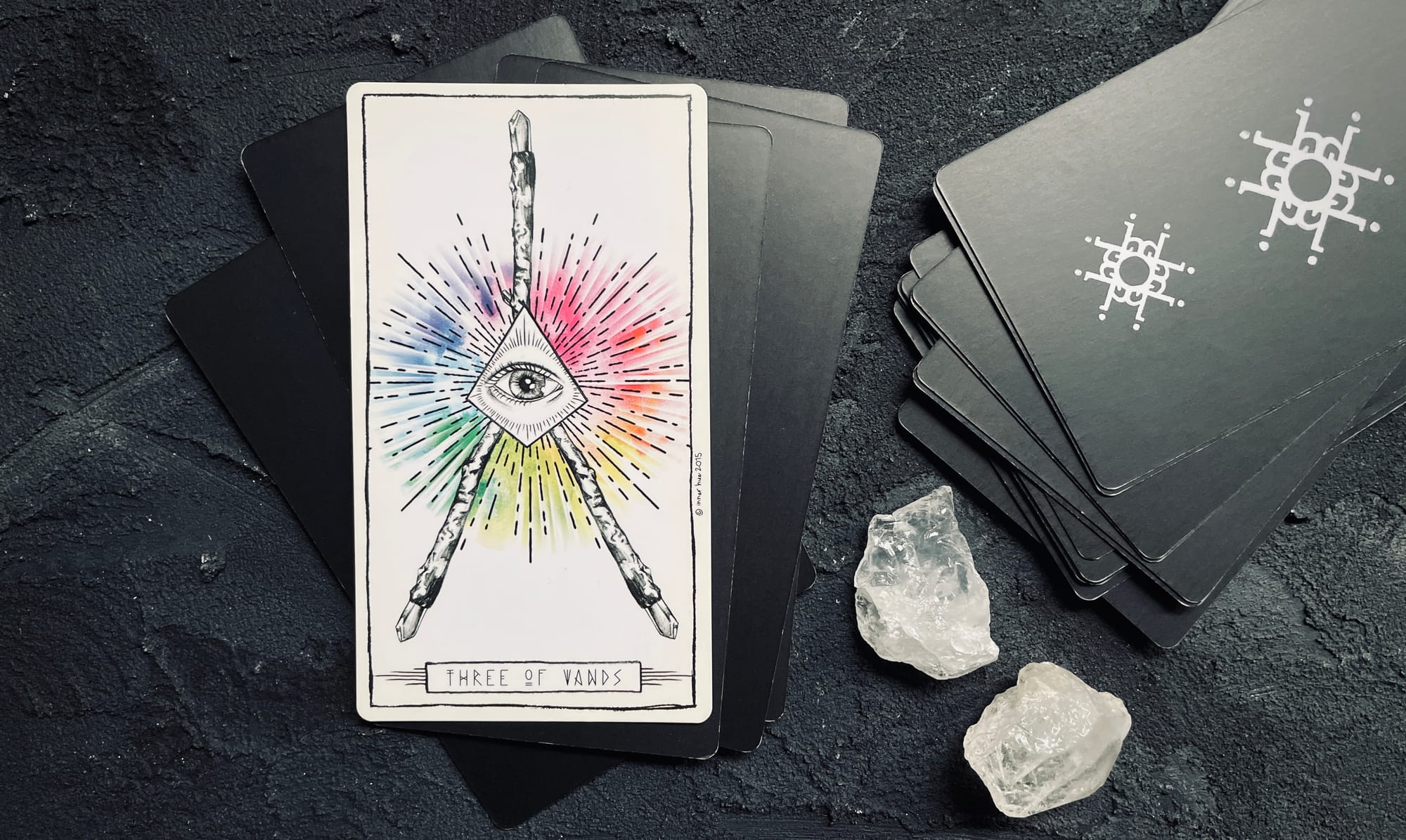 three of wands from the lumina tarot