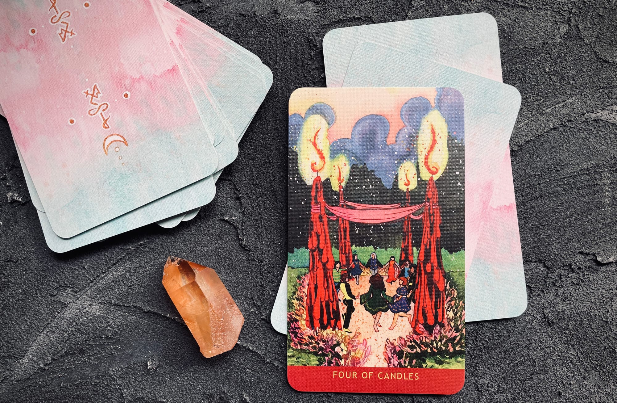 four of candles from the numinous tarot