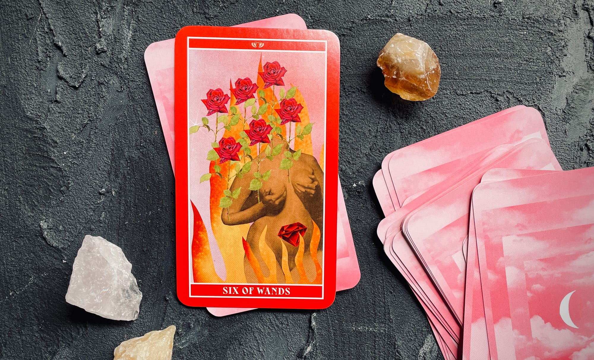 six of wands from the goddess of love tarot