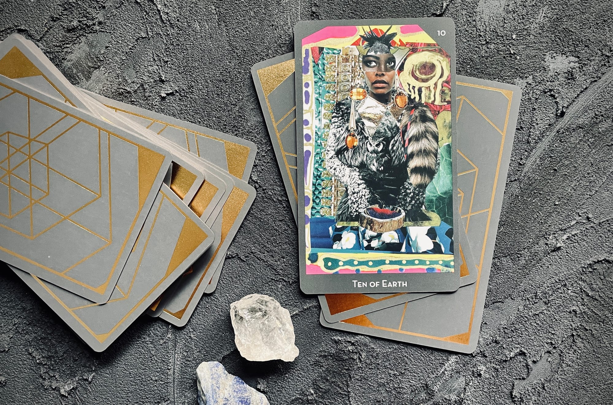 ten of earth from the lineages of change tarot