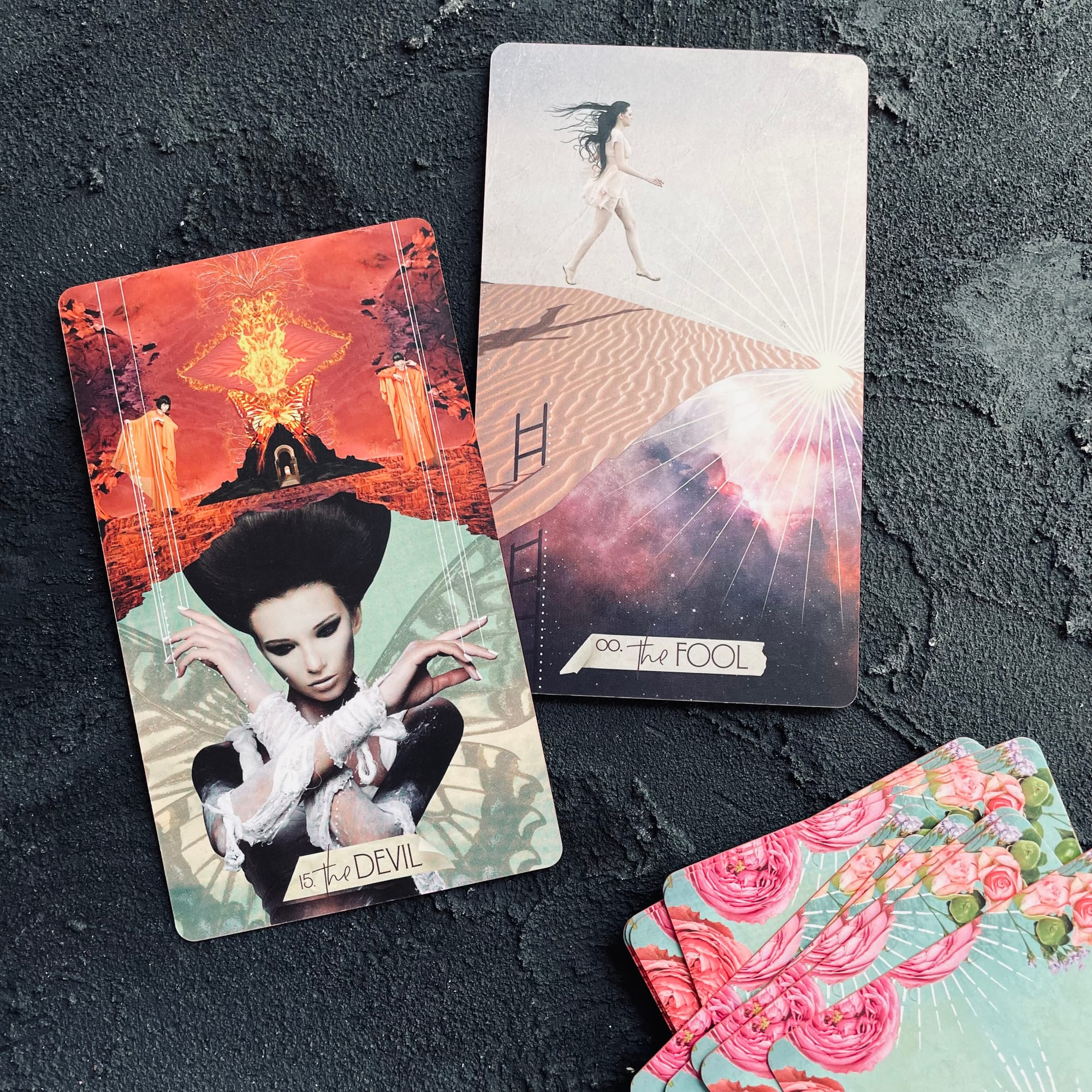 devil & fool from the muse tarot