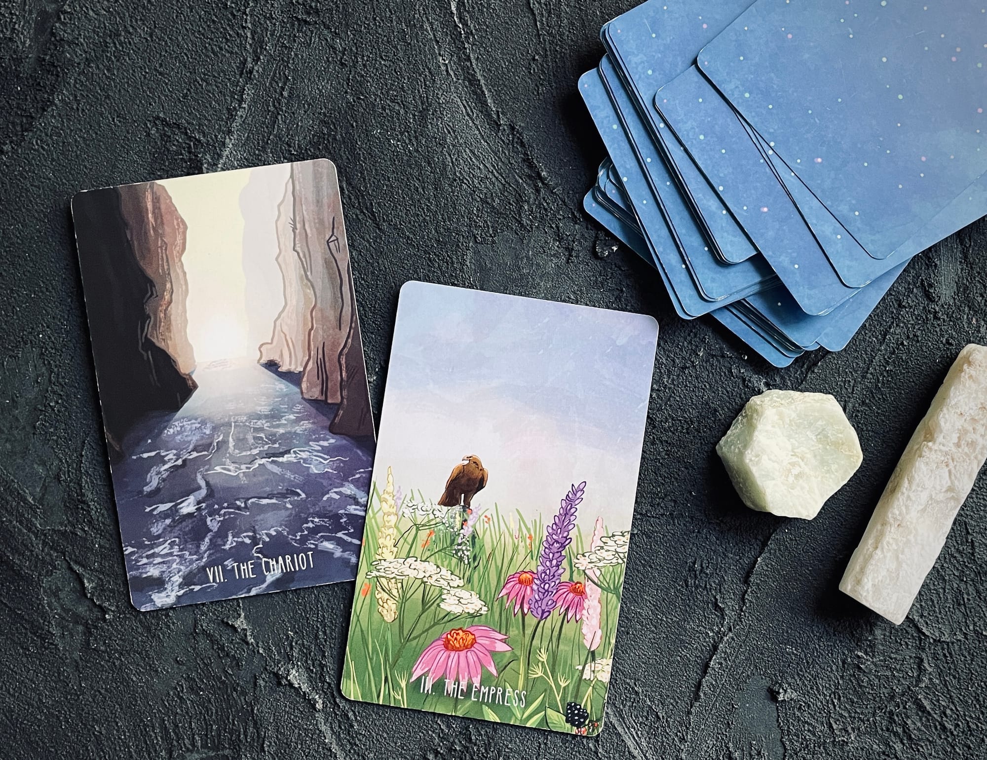 chariot & empress from the spacious tarot