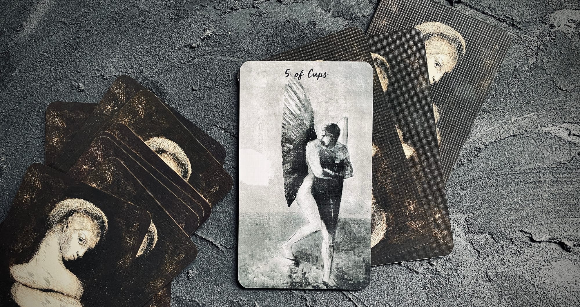five of cups from the tarot chimera