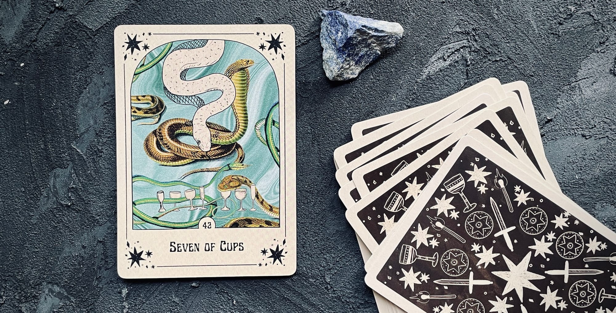seven of cups from the every little thing you do is magic tarot