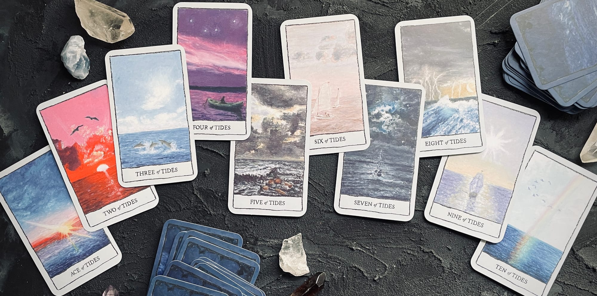 ace through ten of cups from the mindscapes tarot