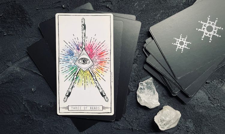 three of wands from the lumina tarot