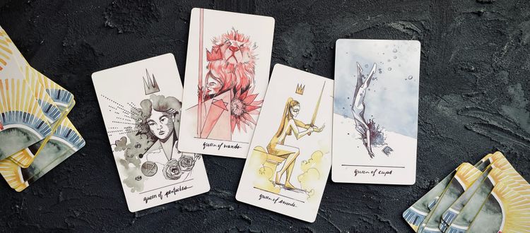 four queens from the vindur tarot 