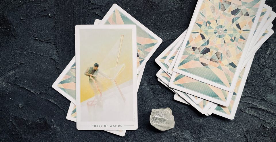 three of wands from the fountain tarot