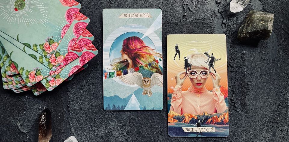 ace & page of voices (swords) from the muse tarot