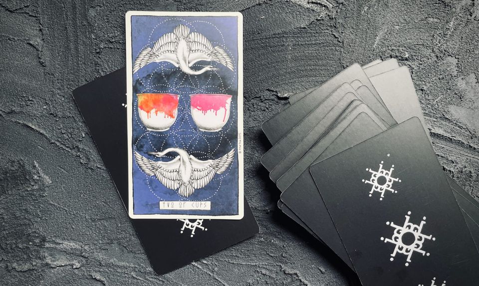 two of cups from the lumina tarot