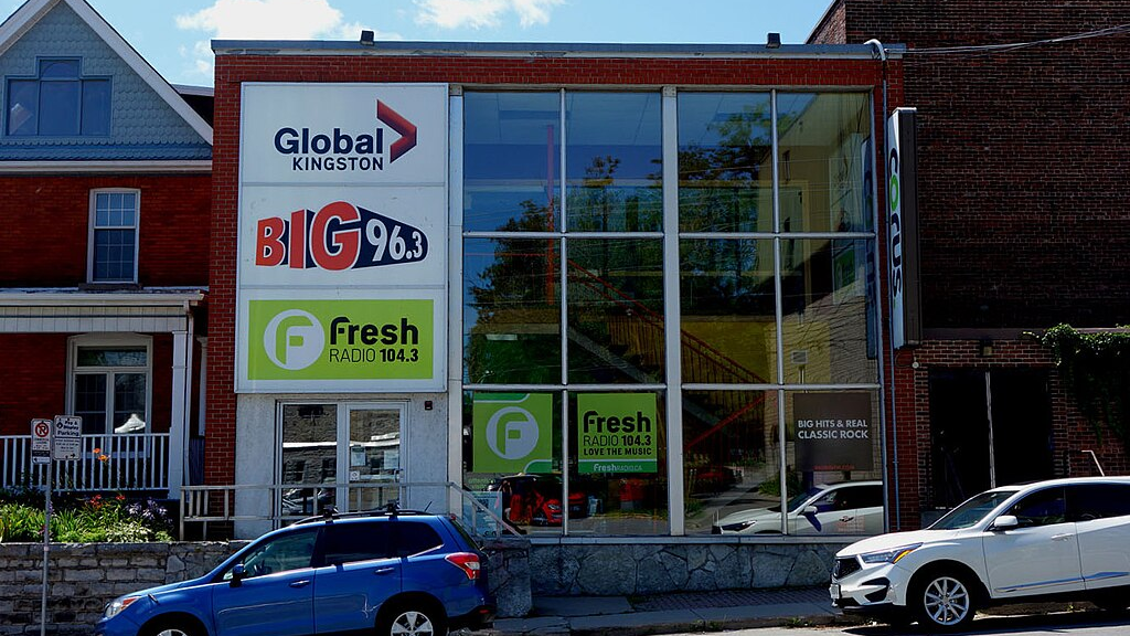 Corus Entertainment building in Kingston, Ontario, home to Global Kingston, 96.3 Big FM and 104.3 Fresh Radio.