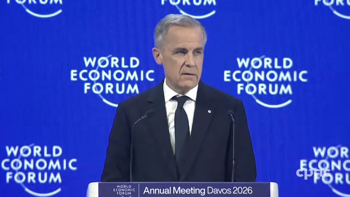 Prime Minister Mark Carney at the Davos World Economic Forum 2026