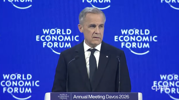 Prime Minister Mark Carney at the Davos World Economic Forum 2026