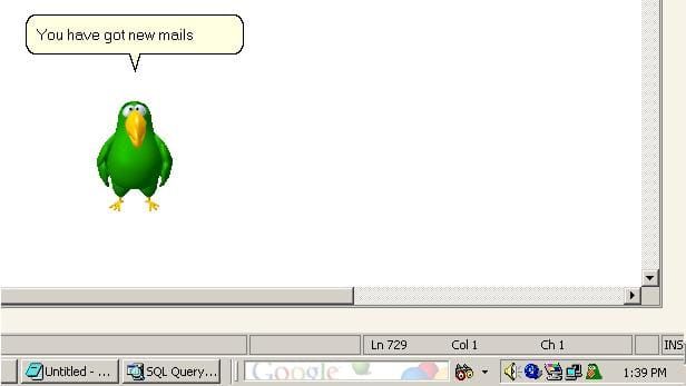 Microsoft Agent based Gmail reader