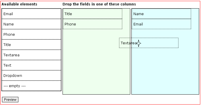 A simple Form Builder using jQueryUI - Part 1
