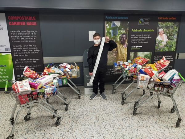 Norfolk teenager donates nearly a quarter of a tonne of food to food bank after dream trip cancelled