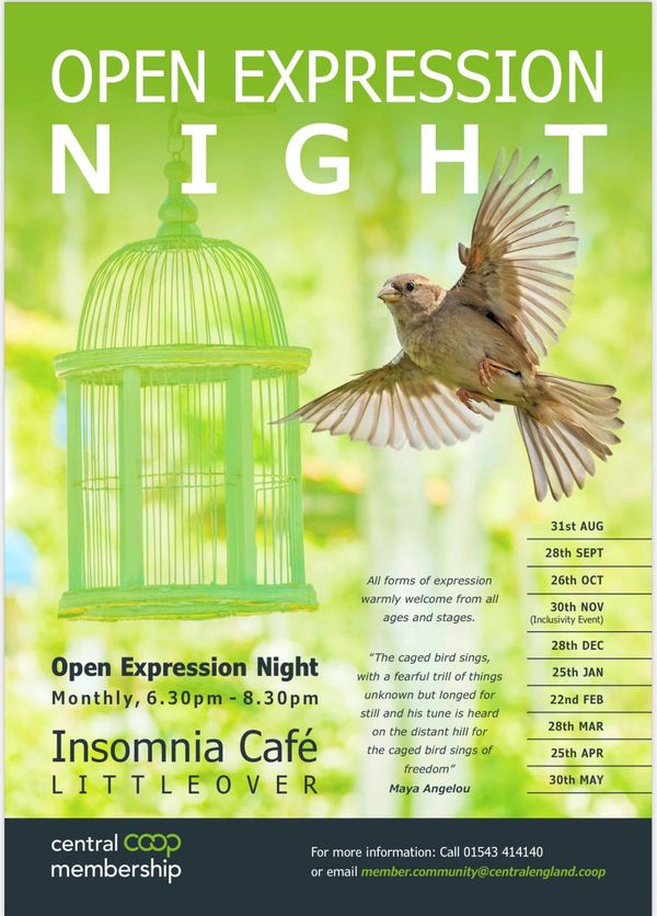 Come along and enjoy our Open Expression Nights