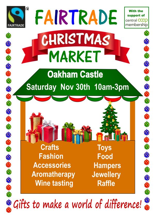 Fairtrade Christmas Market - Saturday 30th November 2024 from 10am-3pm