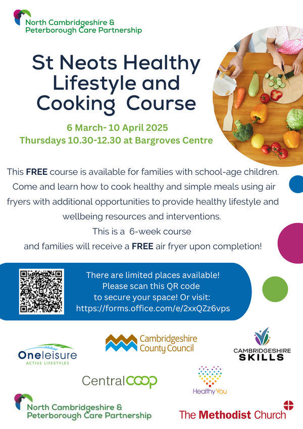 Healthy Lifestyles & Cooking workshop in Saint Neots