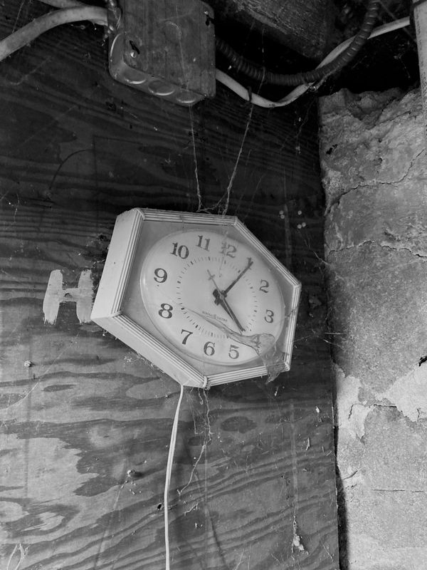 The kitchen clock.