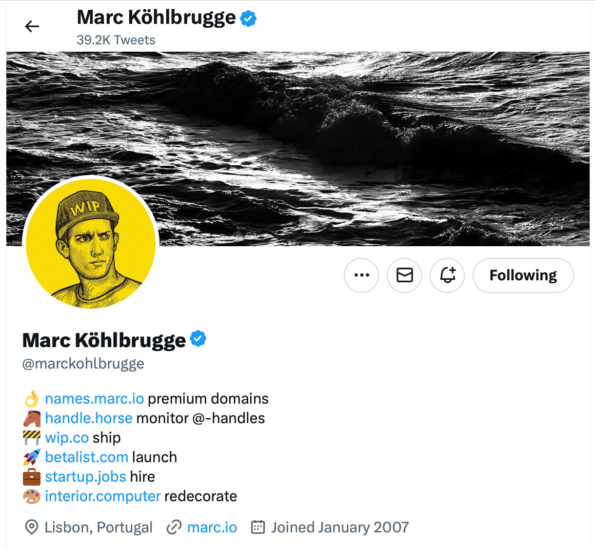 Marc köhlbrugge profile