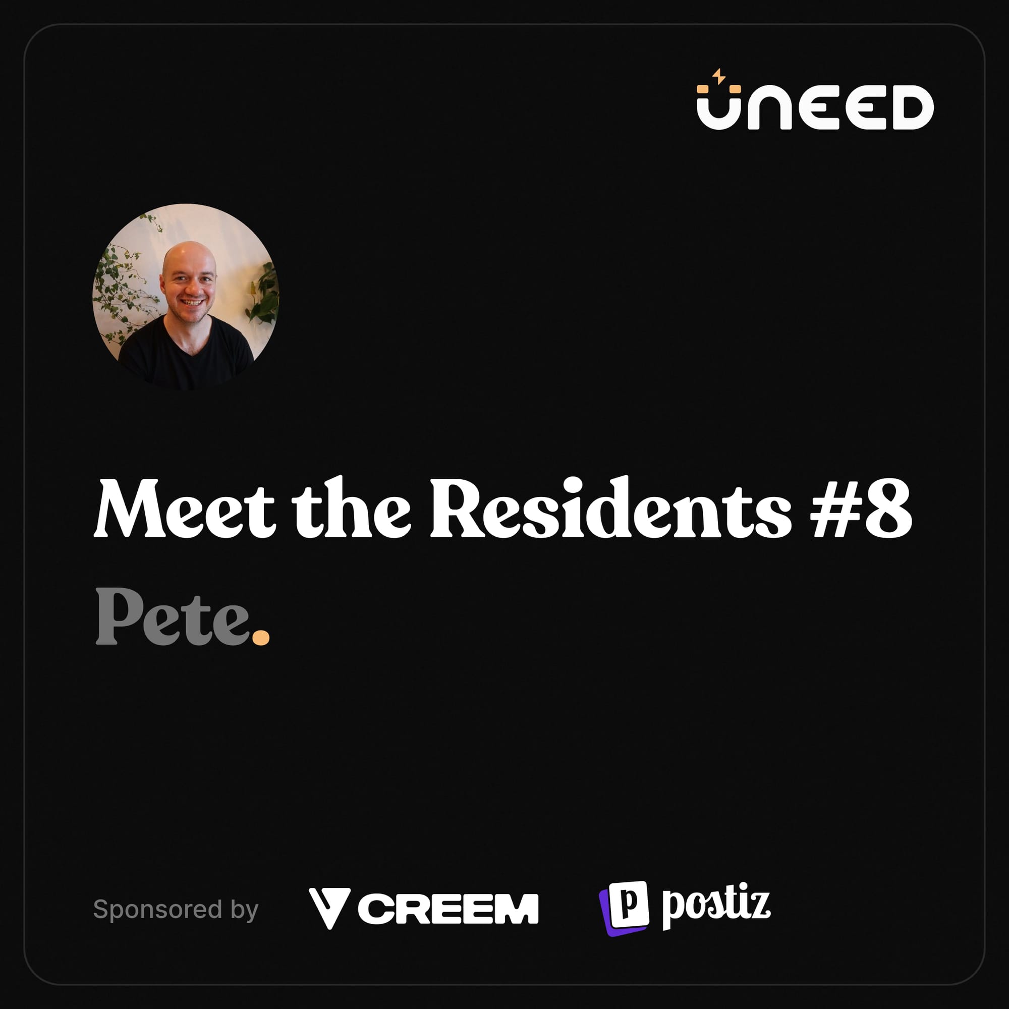 Poster for Pete attending Uneed startup event in France