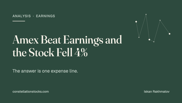 Amex beat earnings and the stock fell 4 percent: analysis