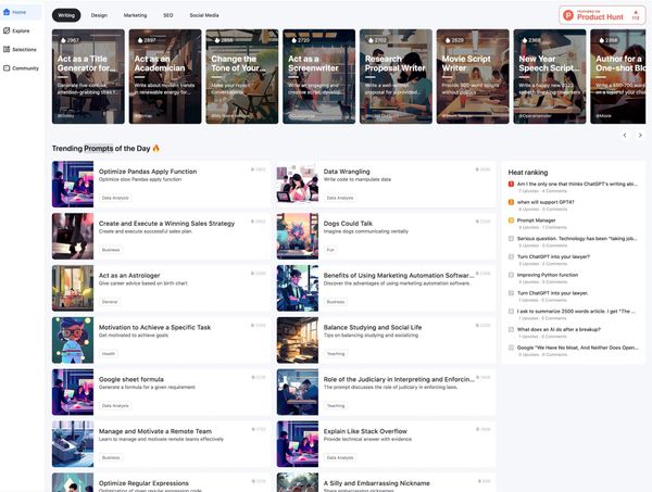 Gptea.io: Creative approach to ChatGPT prompts.