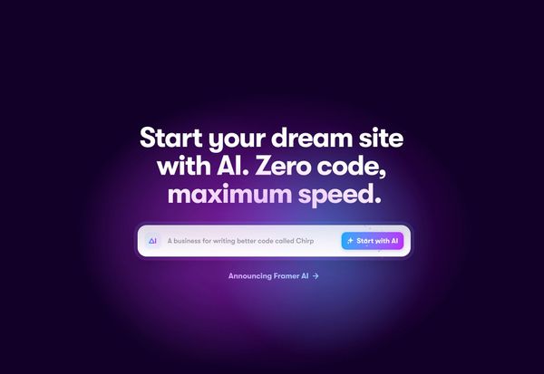 framer.com: Now with AI. Zero code, maximum speed.