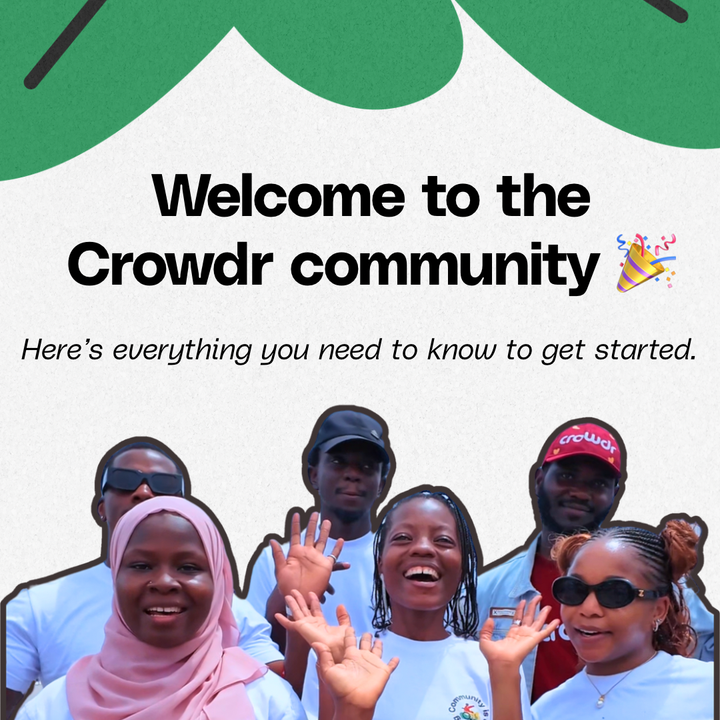 Welcome to the Crowdr community! 🎉