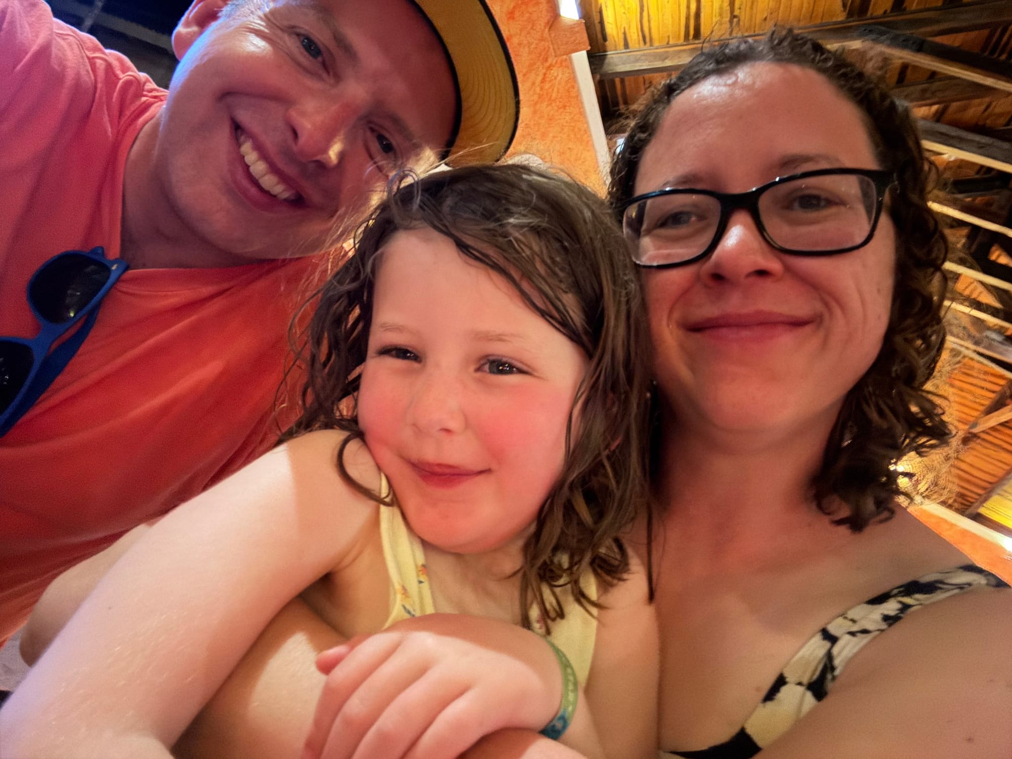 Family posing for a selfie