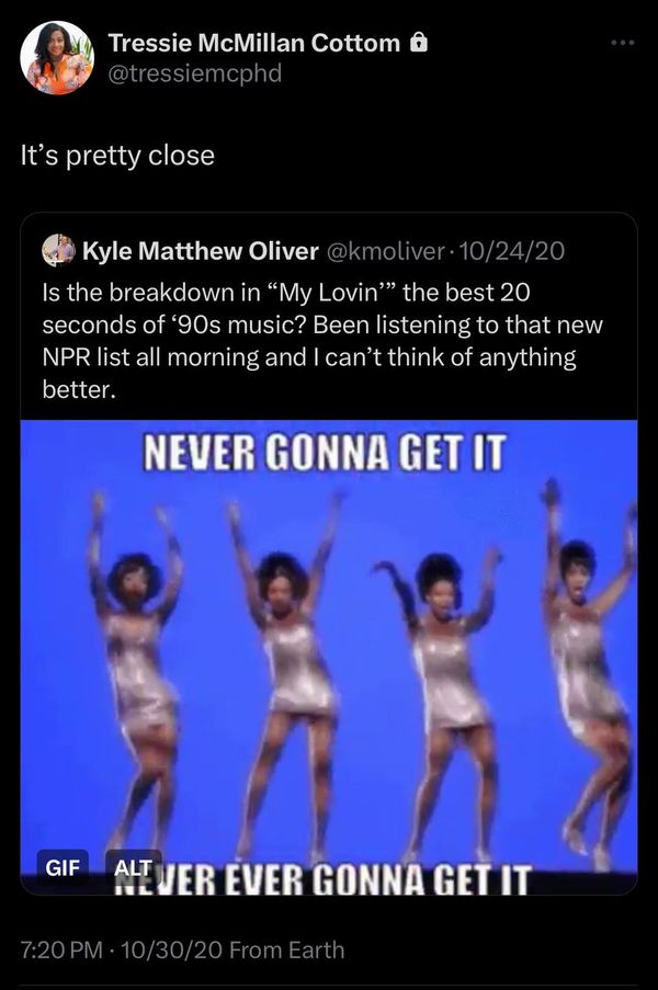 A screenshot of a tweet about En Vogue