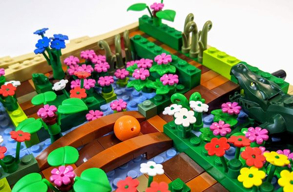 A lego marble maze