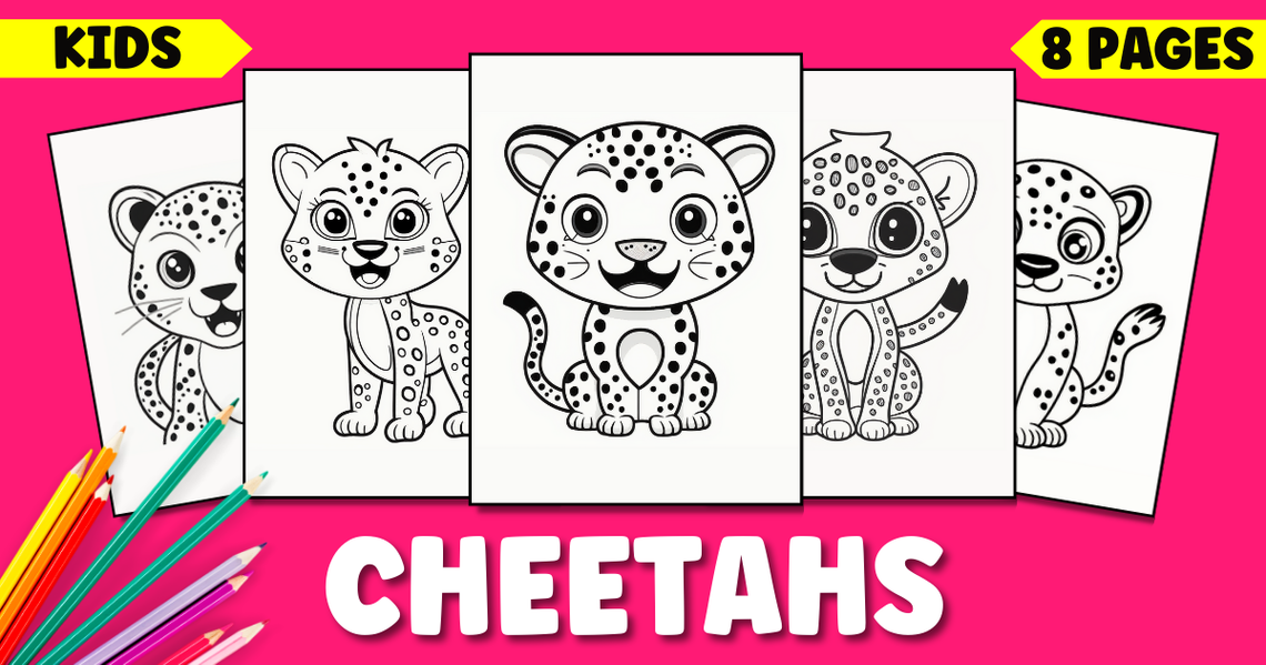Cheetah Coloring Pages