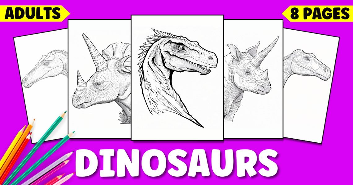 Printable Realistic Dinosaur Coloring Pages for Adults