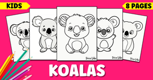 Free Printable Cute Koala Coloring Pages for Kids