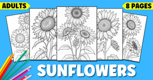 Sunflower Coloring Pages for Adults