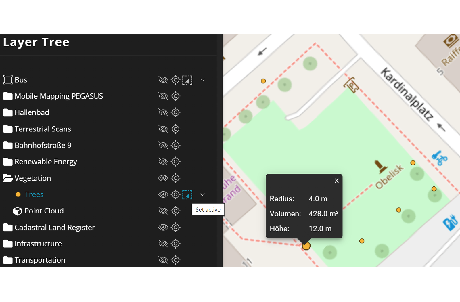 How to set layers active