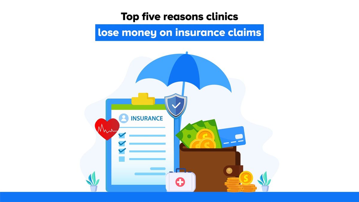 Illustration showing how clinics lose money on insurance claims 