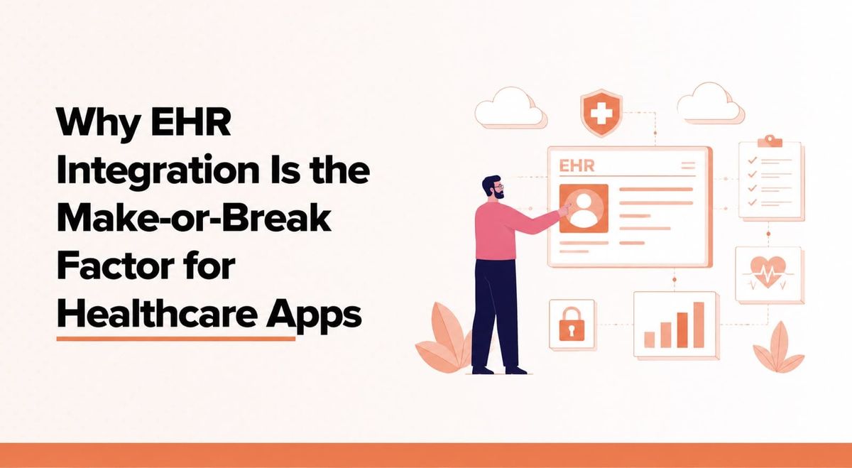 Healthcare app integrating with an EHR system to support clinical workflows