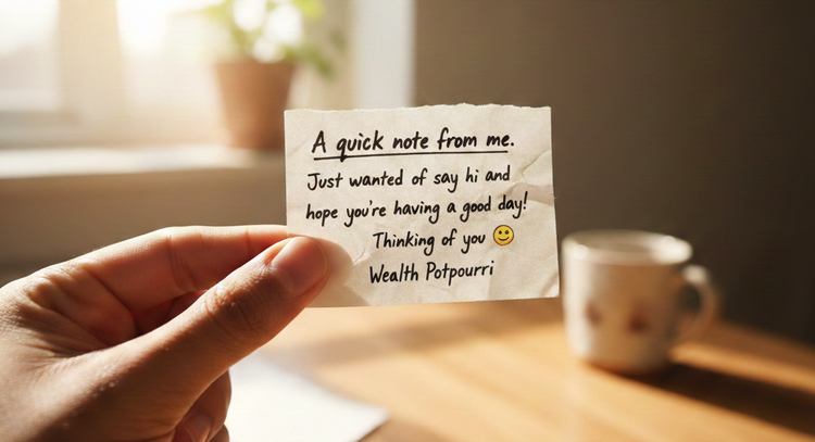 A Quick Note From Me