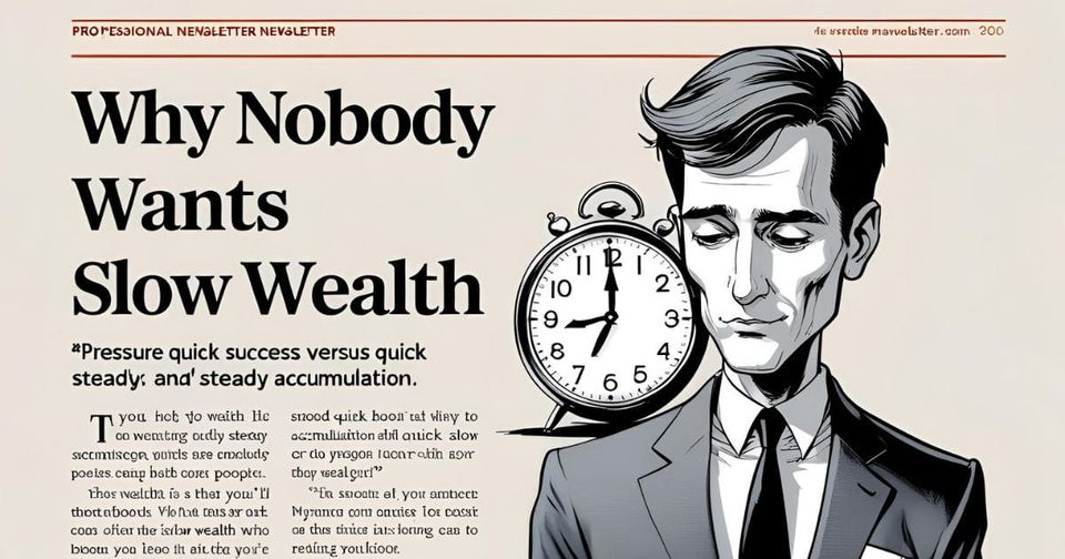 #25 Why Nobody Wants Slow Wealth