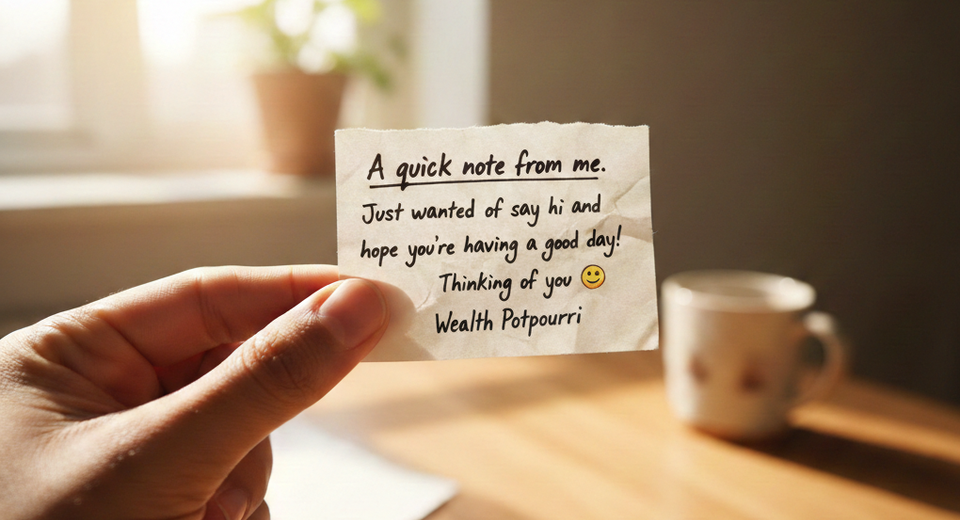 A Quick Note From Me