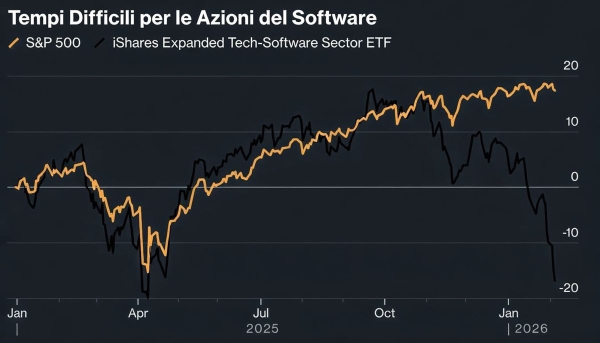 ⚠️Wall Street in rotazione: il tech frena, ciclici e difensivi avanzano mentre Bitcoin segue il sell-off software