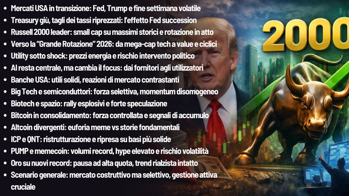 REPORT 🗂️ - Il dilemma della Fed: (La rotazione Small Cap, Il deliro Spazio, Nucleare, Ristorazione e Crypto in fase di stallo!) Cosa osservo?