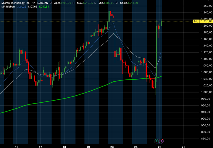 Micron rilancia il rally dell'AI, petrolio in calo e attesa del PCE, Oro e Bitcoin affondando!
