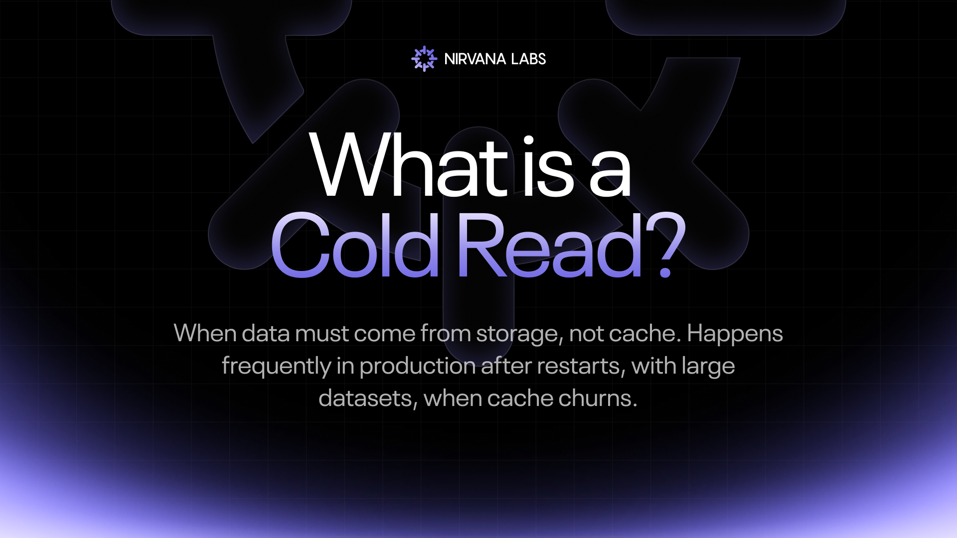 What is a cold read?