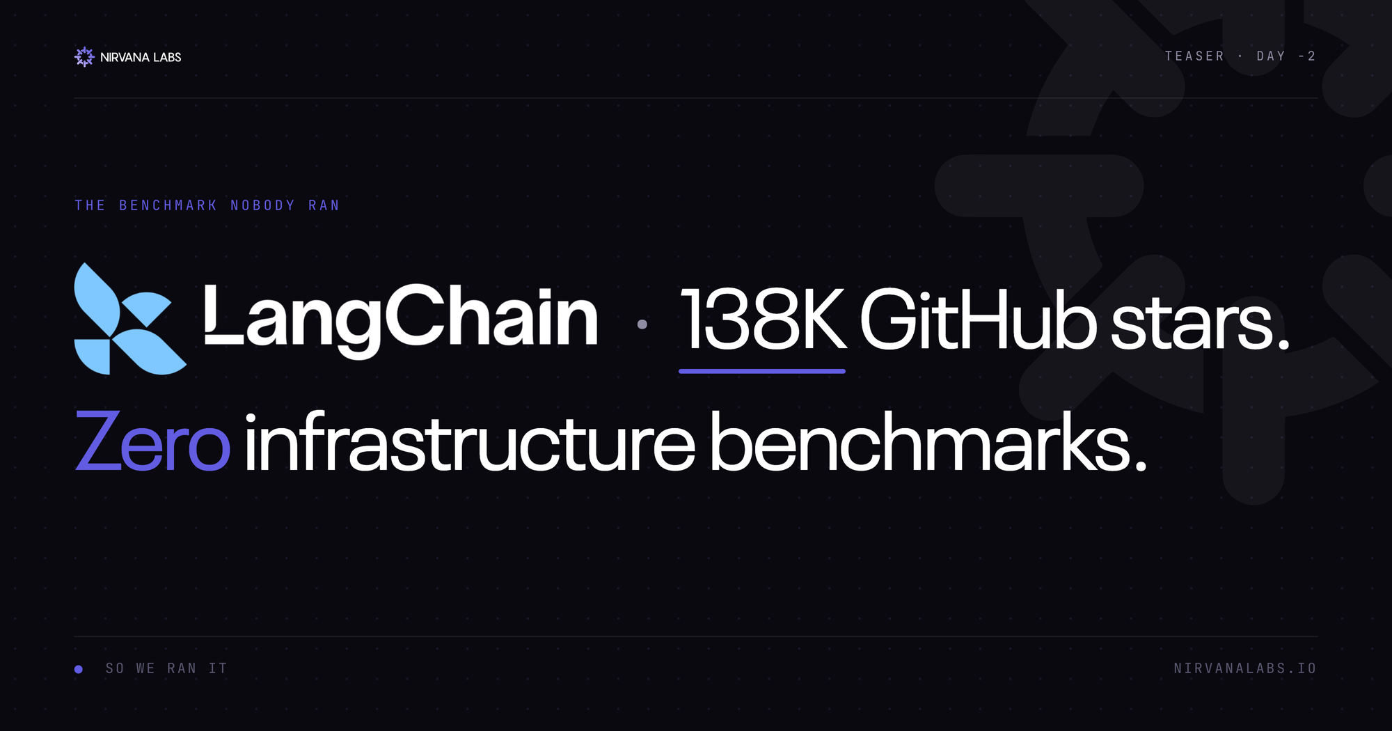 A LangChain infrastructure benchmark by Nirvana Labs