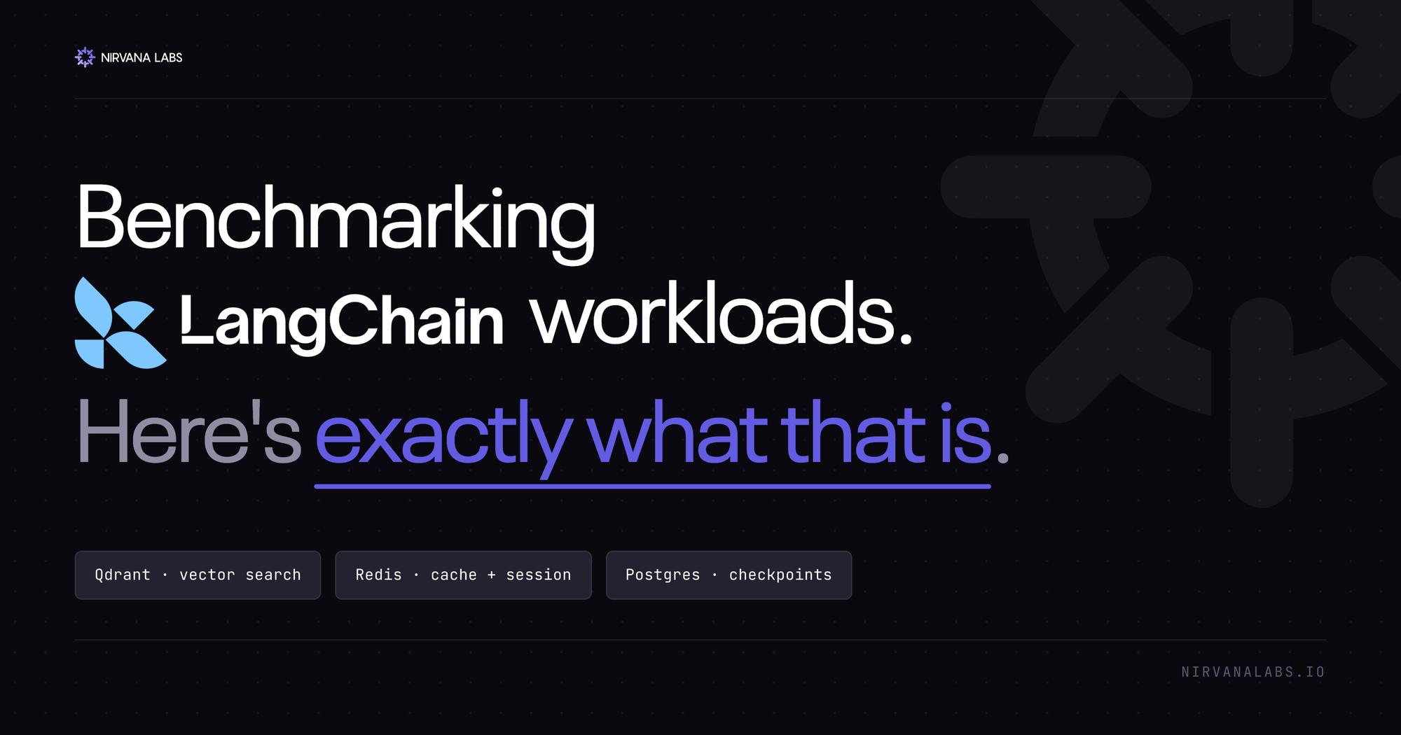 Why is Nirvana benchmarking LangChain agents?