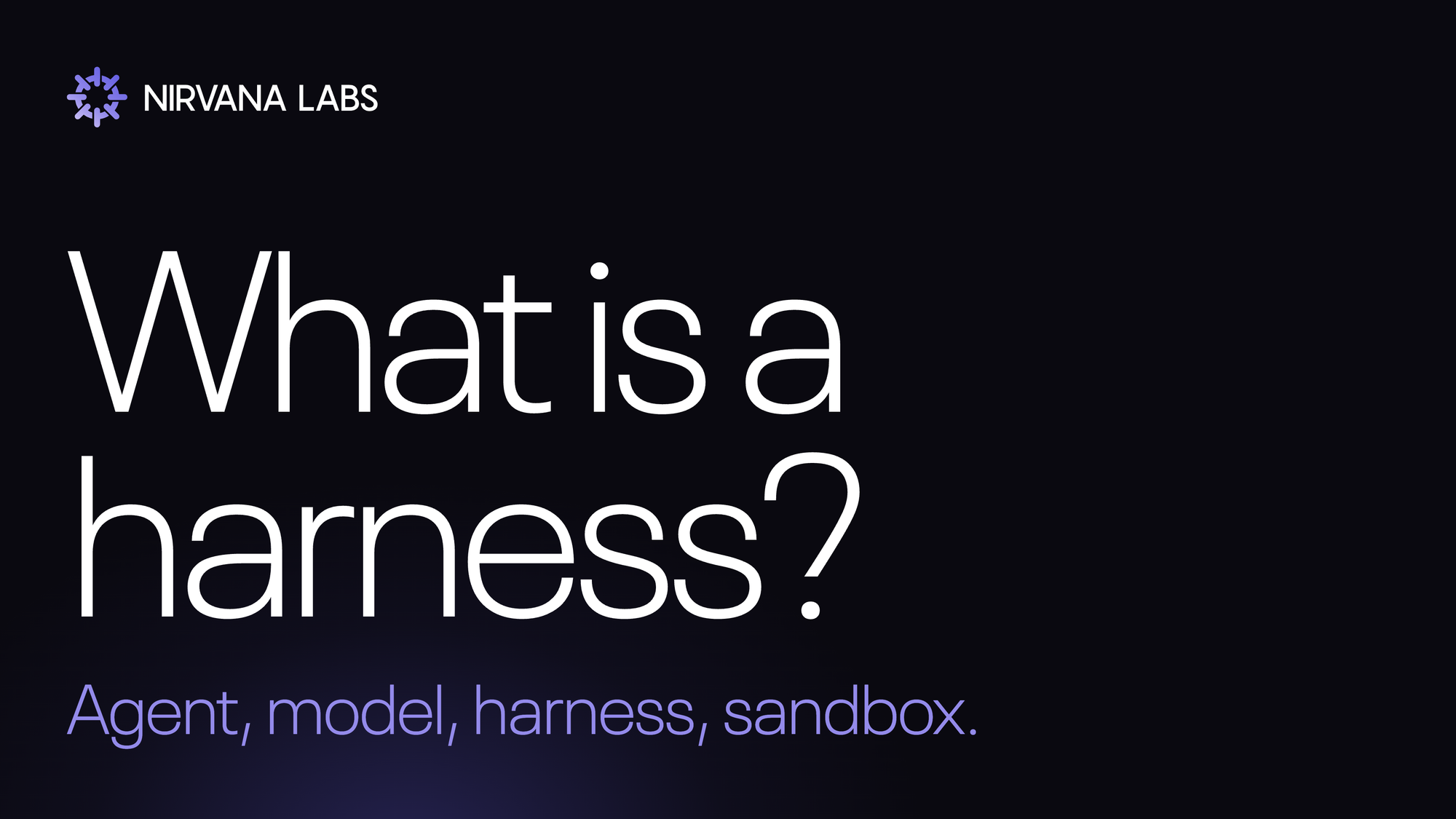 What Is a Harness? The Agent, The Model, the Harness, and the Sandbox